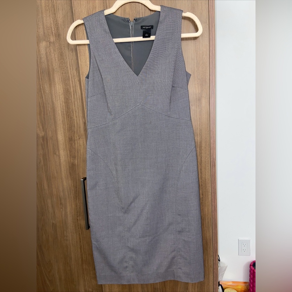 Ann Taylor sleeveless gray dress women’s size 0